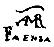 Marchio ceramica manifattura sconosciuta, artista anonimo, Faenza, XV-XVI