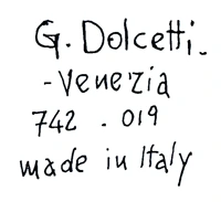 Marchio ceramica manifattura Dolcetti, artista anonimo, Venezia (VE), XX