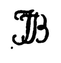 Marchio ceramica manifattura sconosciuta, Joseph Bedeaux (maiolicaio attivo a Sinceny nel XVIII secolo), Sinceny, XVIII