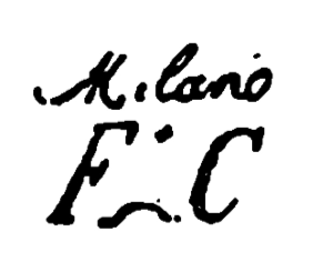 Marchio ceramica manifattura Milano (attribuita a Felice Clerici), Felice Clerici (manifattura Milano maiolica 1745-1787 ca., decorazioni cinesi/figure), Milano, XVIII