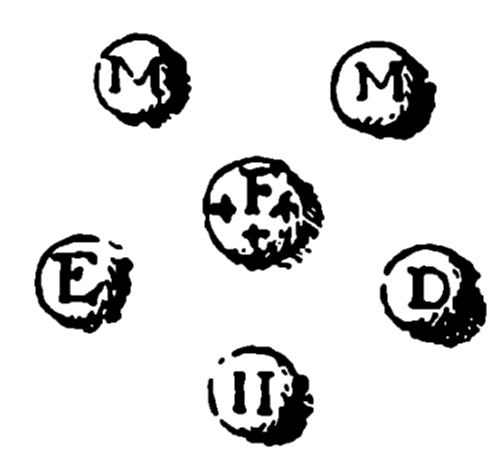 Marchio ceramica manifattura Firenze (porcellana Medici / Reale, soft-paste 1575-1587), artista anonimo, Firenze, XVI