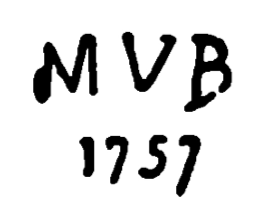 Marchio ceramica manifattura Delft (Matheus van den Bogaert), Matheus van den Bogaert (ceramista/pittore Delft, membro gilda 1714), Delft, XVIII