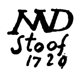 Marchio ceramica manifattura stile olandese (Stoof), artista anonimo, Paesi Bassi, XVIII