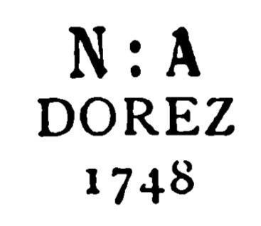 Marchio ceramica manifattura Lille, Nicola Alexis Dorez (ceramista Lille 1748), Lille, XVIII
