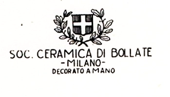 Marchio ceramica manifattura Società Ceramica di Bollate (SCB), artista anonimo, Bollate-Milano, XIX-XX