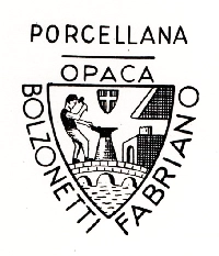 Marchio ceramica manifattura V.F. Bolzonetti (Bolzonetti Fabriano), artista anonimo, Fabriano-Ancona, XX