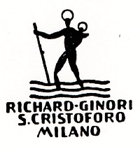 Marchio ceramica manifattura Richard Ginori ("S. Cristoforo Milano"), artista anonimo, Milano, XX