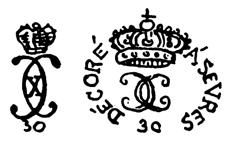 Marchio ceramica manifattura Sèvres, artista anonimo, Sèvres, XIX